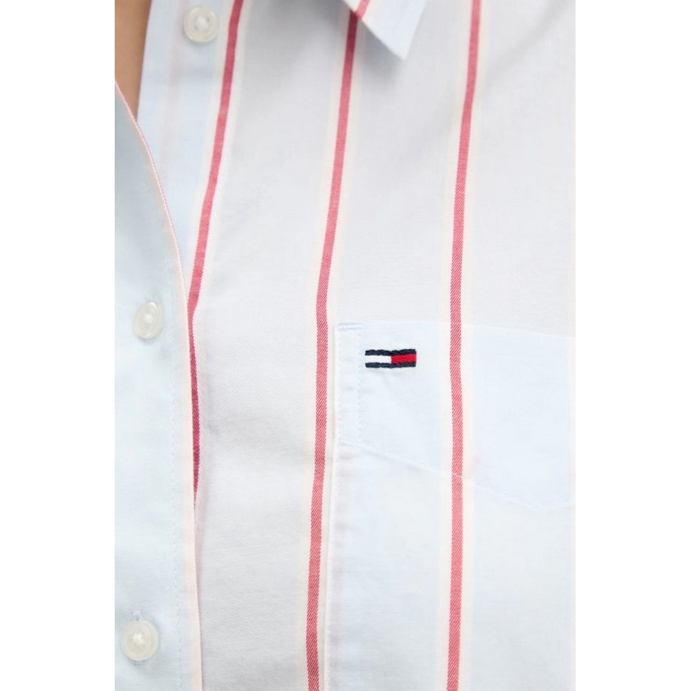 TOMMY JEANS OVS SHIRT DRESS ΠΟΥΚΑΜΙΣΟ ΓΥΝΑΙΚΕΙΟ CIEL