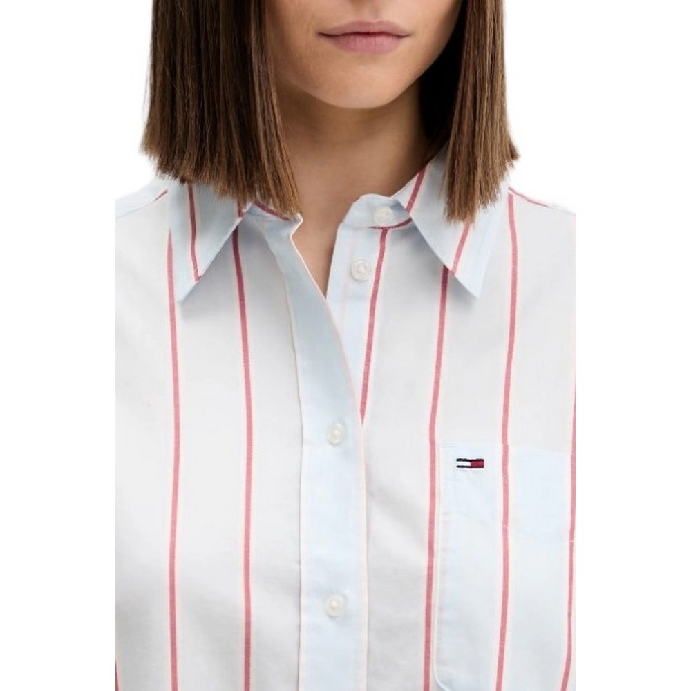 TOMMY JEANS OVS SHIRT DRESS ΠΟΥΚΑΜΙΣΟ ΓΥΝΑΙΚΕΙΟ CIEL