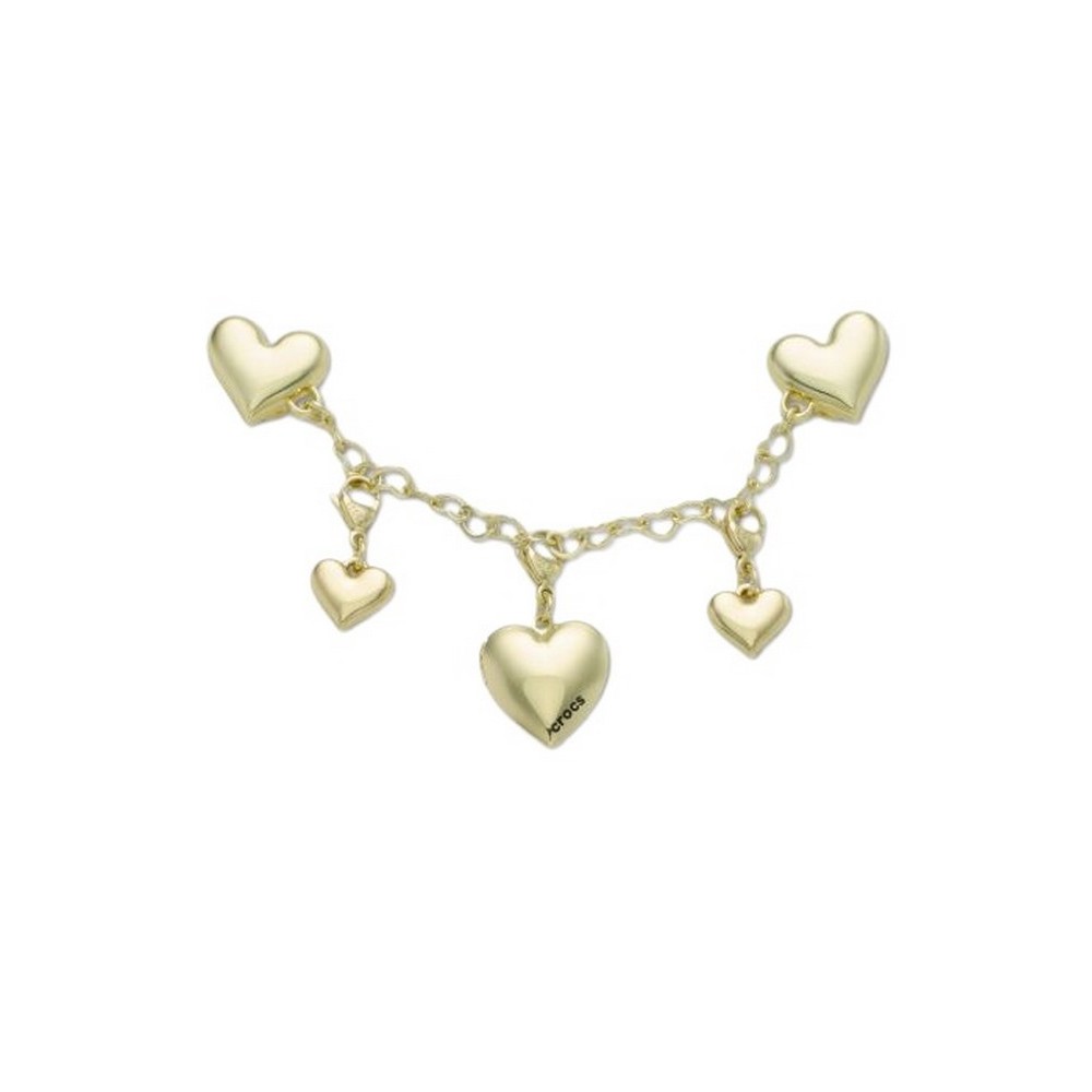 CROCS GOLD HEART CHAIN JIBBITZ CHARMS ΑΞΕΣΟΥΑΡ ΓΥΝΑΙΚΕΙΟ GOLD