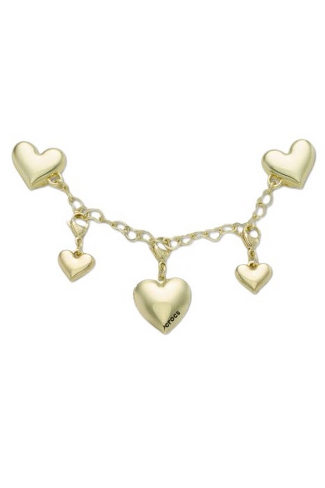 CROCS GOLD HEART CHAIN JIBBITZ CHARMS ΑΞΕΣΟΥΑΡ ΓΥΝΑΙΚΕΙΟ GOLD