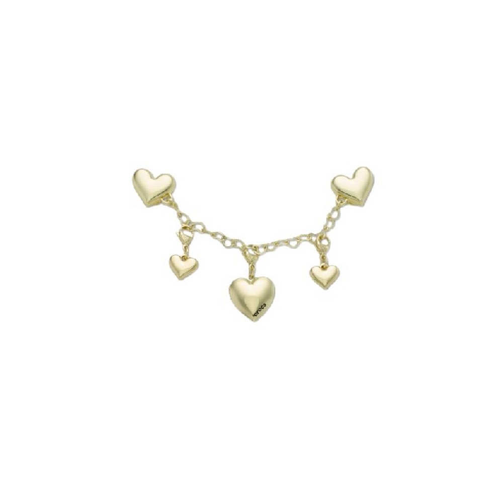 CROCS GOLD HEART CHAIN JIBBITZ CHARMS ΑΞΕΣΟΥΑΡ ΓΥΝΑΙΚΕΙΟ GOLD