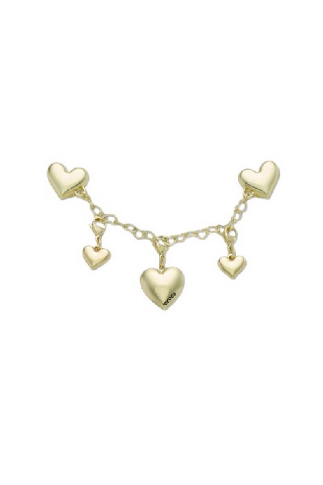 CROCS GOLD HEART CHAIN JIBBITZ CHARMS ΑΞΕΣΟΥΑΡ ΓΥΝΑΙΚΕΙΟ GOLD