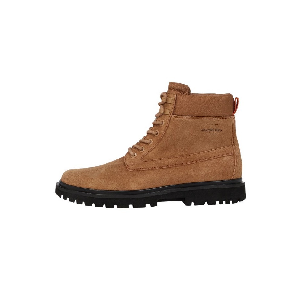 CALVIN KLEIN JEANS EVA MID LACEUP BOOT SUEDE ΠΑΠΟΥΤΣΙ ΑΝΔΡΙΚΟ BROWN