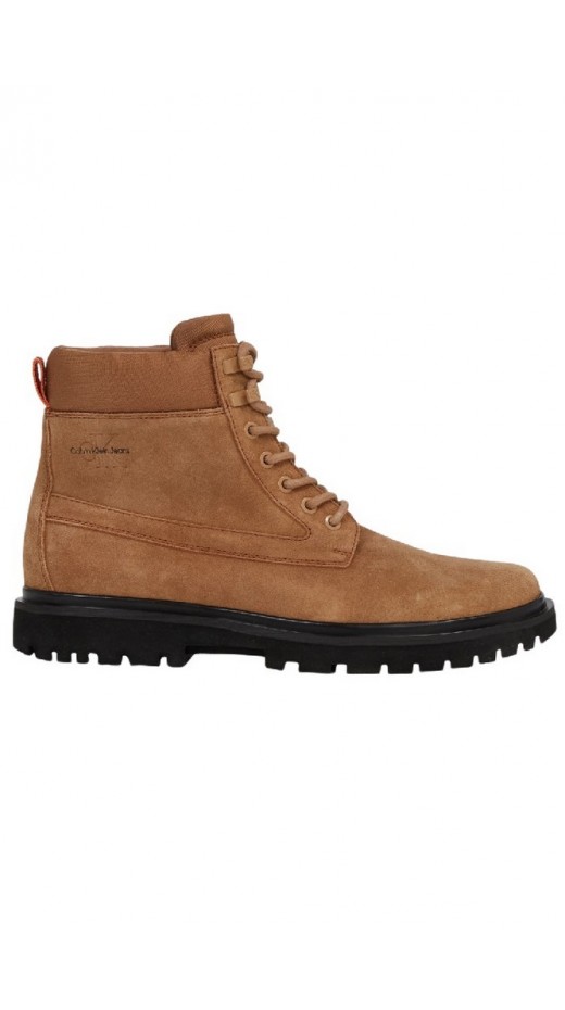 CALVIN KLEIN JEANS EVA MID LACEUP BOOT SUEDE ΠΑΠΟΥΤΣΙ ΑΝΔΡΙΚΟ BROWN