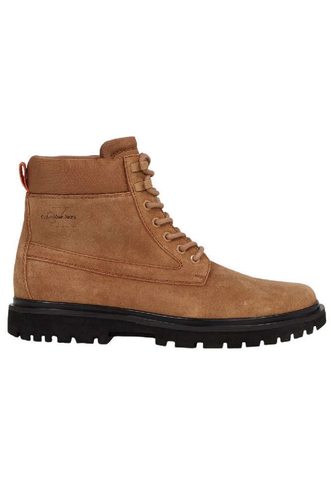 CALVIN KLEIN JEANS EVA MID LACEUP BOOT SUEDE ΠΑΠΟΥΤΣΙ ΑΝΔΡΙΚΟ BROWN