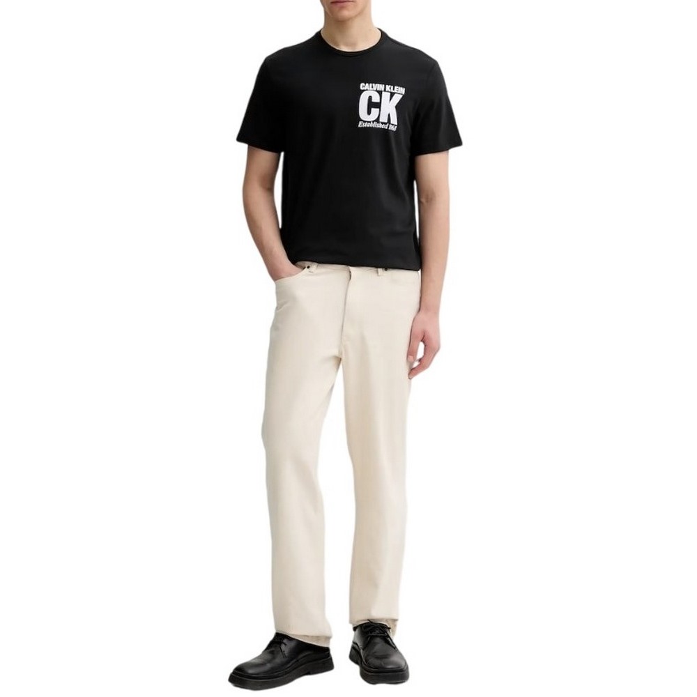 CALVIN KLEIN JEANS 30S WHSL SP CORNER GRAPHIC T-SHIRT ΜΠΛΟΥΖΑ ΑΝΔΡΙΚΗ BLACK