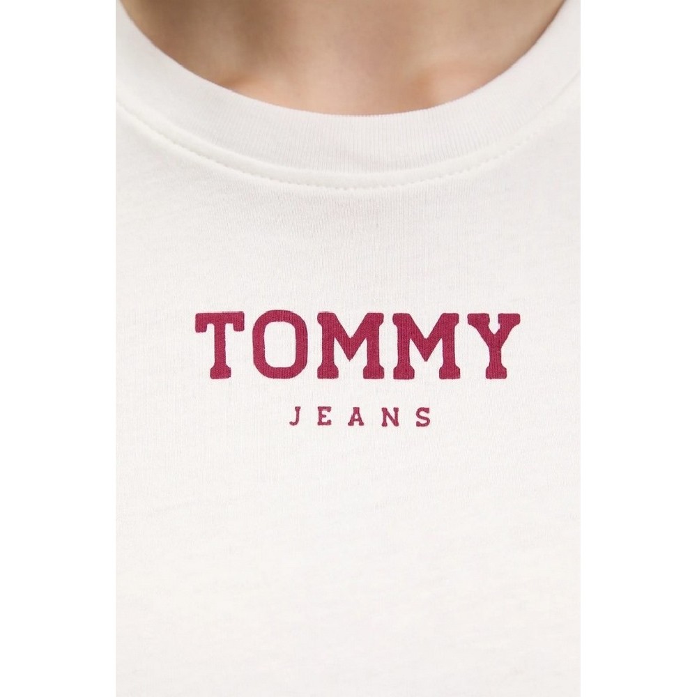 TOMMY JEANS REG ESSENTIAL LOGO 2 TEE T-SHIRT  ΜΠΛΟΥΖΑ ΓΥΝΑΙΚΕΙΑ ECRU