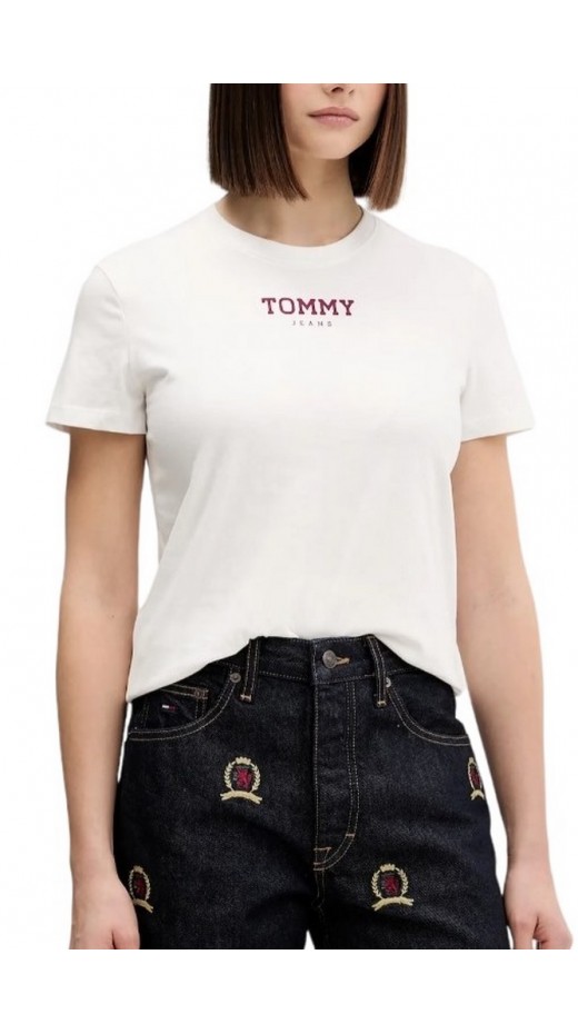 TOMMY JEANS REG ESSENTIAL LOGO 2 TEE T-SHIRT  ΜΠΛΟΥΖΑ ΓΥΝΑΙΚΕΙΑ ECRU