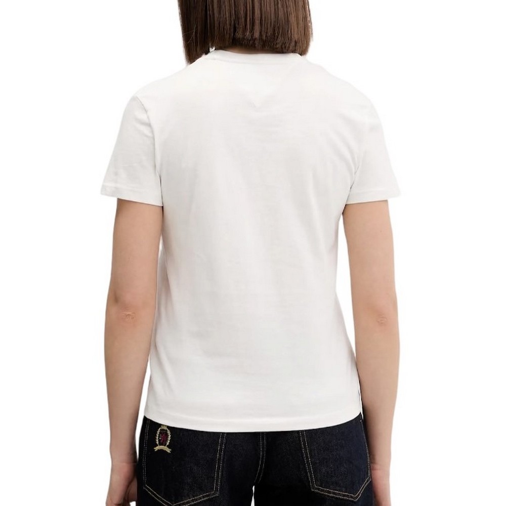 TOMMY JEANS REG ESSENTIAL LOGO 2 TEE T-SHIRT  ΜΠΛΟΥΖΑ ΓΥΝΑΙΚΕΙΑ ECRU
