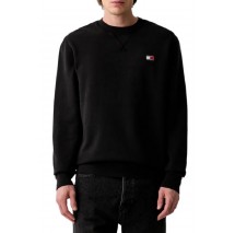TOMMY JEANS REG BADGE CREW EXT ΜΠΛΟΥΖΑ ΦΟΥΤΕΡ ΑΝΔΡΙΚΗ BLACK