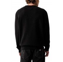 TOMMY JEANS REG BADGE CREW EXT ΜΠΛΟΥΖΑ ΦΟΥΤΕΡ ΑΝΔΡΙΚΗ BLACK