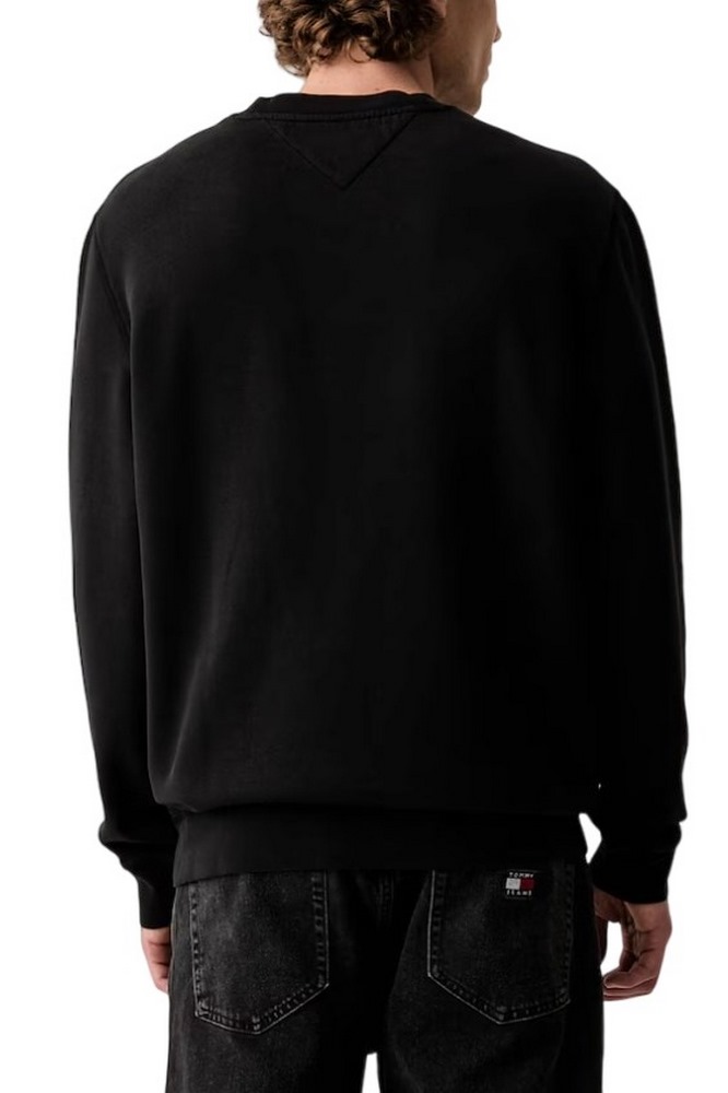 TOMMY JEANS REG BADGE CREW EXT ΜΠΛΟΥΖΑ ΦΟΥΤΕΡ ΑΝΔΡΙΚΗ BLACK