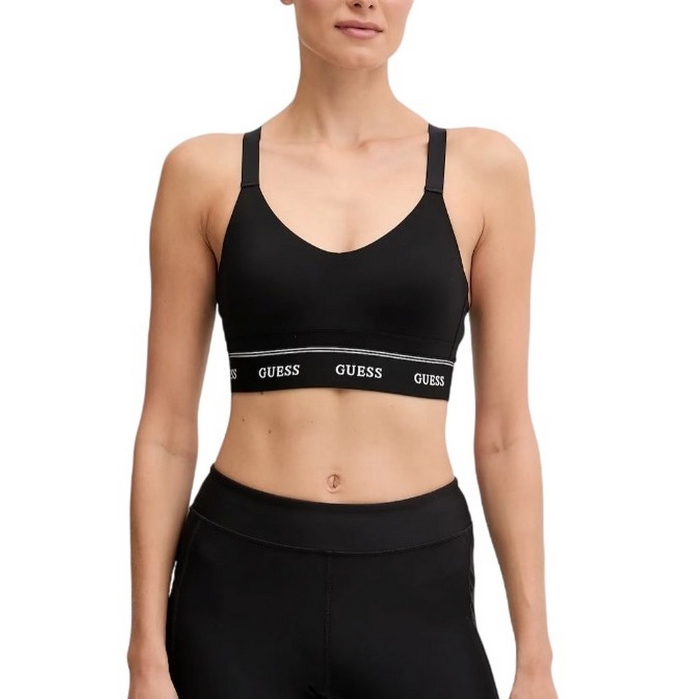 GUESS ALBA ACTIVE BRA REMOVABLE CUP ΤΟΠ ΓΥΝΑΙΚΕΙΟ BLACK