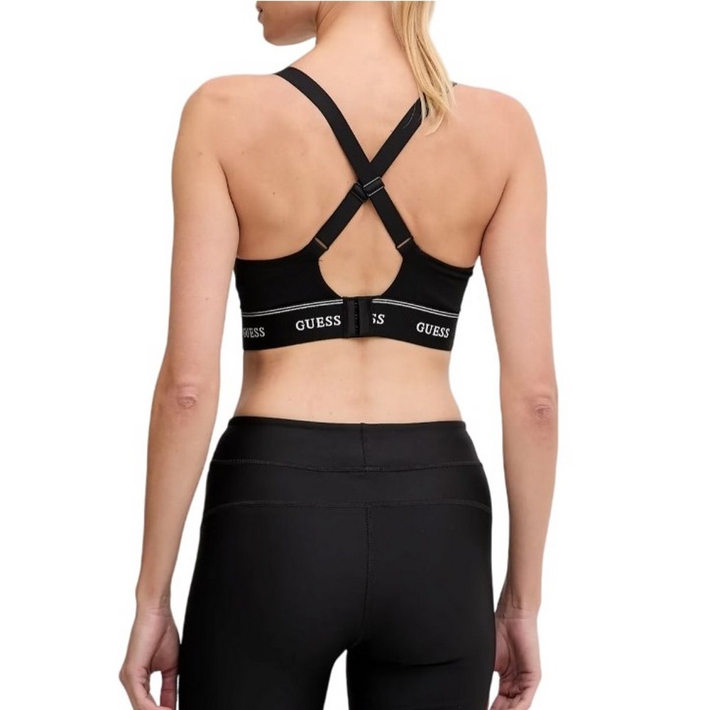 GUESS ALBA ACTIVE BRA REMOVABLE CUP ΤΟΠ ΓΥΝΑΙΚΕΙΟ BLACK