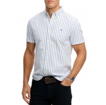 SUPERDRY D2 STUD PREPPY OXFORD SHIRT ΠΟΥΚΑΜΙΣΟ ΑΝΔΡΙΚΟ CIEL