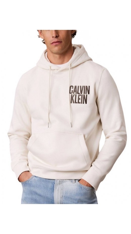 CALVIN KLEIN JEANS 350FLEECE EU BOLD CLVN KLN ΜΠΛΟΥΖΑ ΦΟΥΤΕΡ ΑΝΔΡΙΚΗ OFF WHITE