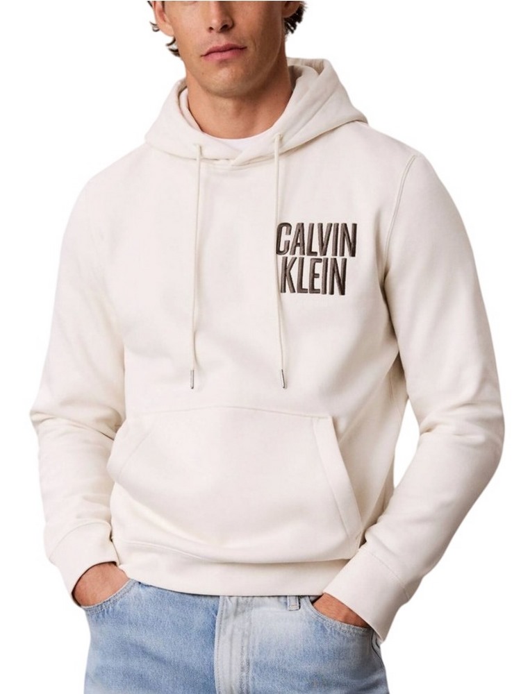 CALVIN KLEIN JEANS 350FLEECE EU BOLD CLVN KLN ΜΠΛΟΥΖΑ ΦΟΥΤΕΡ ΑΝΔΡΙΚΗ OFF WHITE