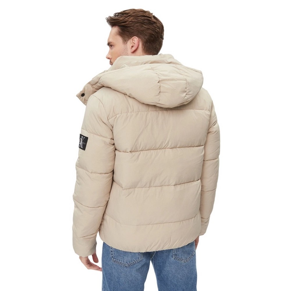 CALVIN KLEIN JEANS ESSENTIALS NON DOWN JACKET ΜΠΟΥΦΑΝ ΑΝΔΡΙΚΟ TAUPE