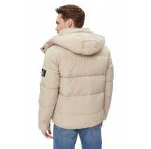 CALVIN KLEIN JEANS ESSENTIALS NON DOWN JACKET ΜΠΟΥΦΑΝ ΑΝΔΡΙΚΟ TAUPE