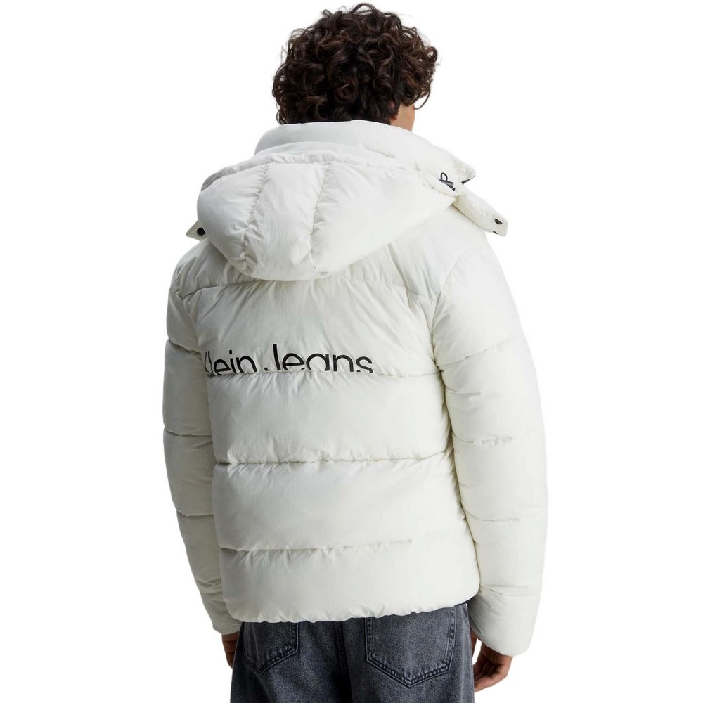 CALVIN KLEIN JEANS ESSENTIALS NON DOWN JACKET ΜΠΟΥΦΑΝ ΑΝΔΡΙΚΟ IVORY