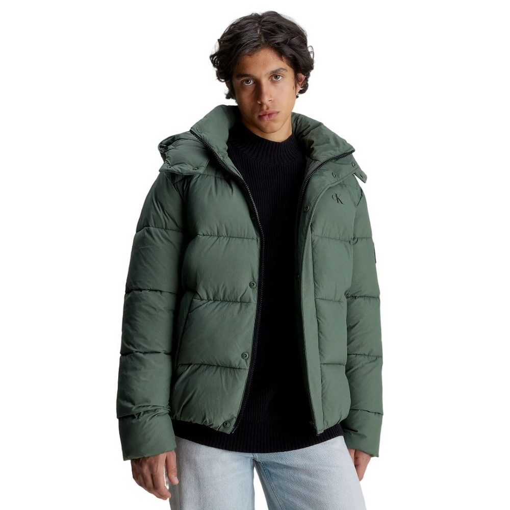 CALVIN KLEIN JEANS ESSENTIALS NON DOWN JACKET ΜΠΟΥΦΑΝ ΑΝΔΡΙΚΟ KHAKI