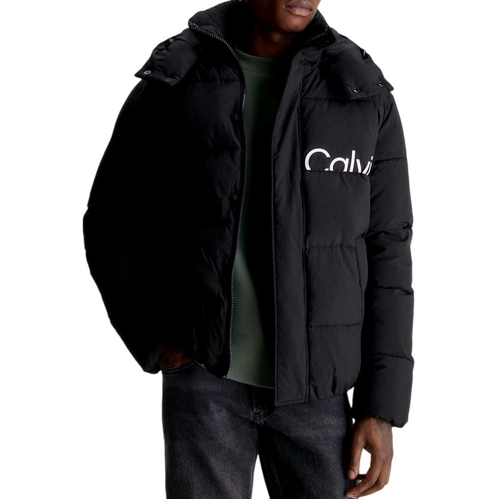 CALVIN KLEIN JEANS ESSENTIALS NON DOWN JACKET ΜΠΟΥΦΑΝ ΑΝΔΡΙΚΟ BLACK