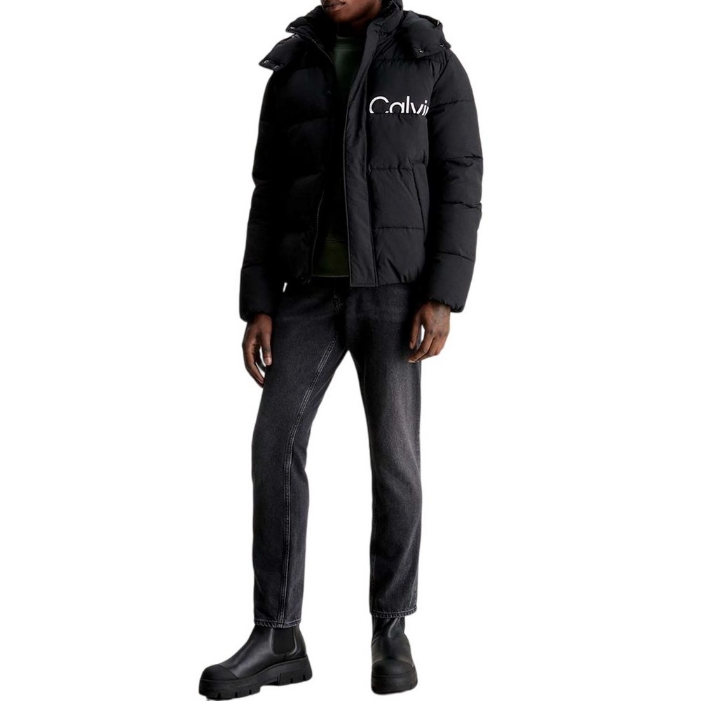 CALVIN KLEIN JEANS ESSENTIALS NON DOWN JACKET ΜΠΟΥΦΑΝ ΑΝΔΡΙΚΟ BLACK