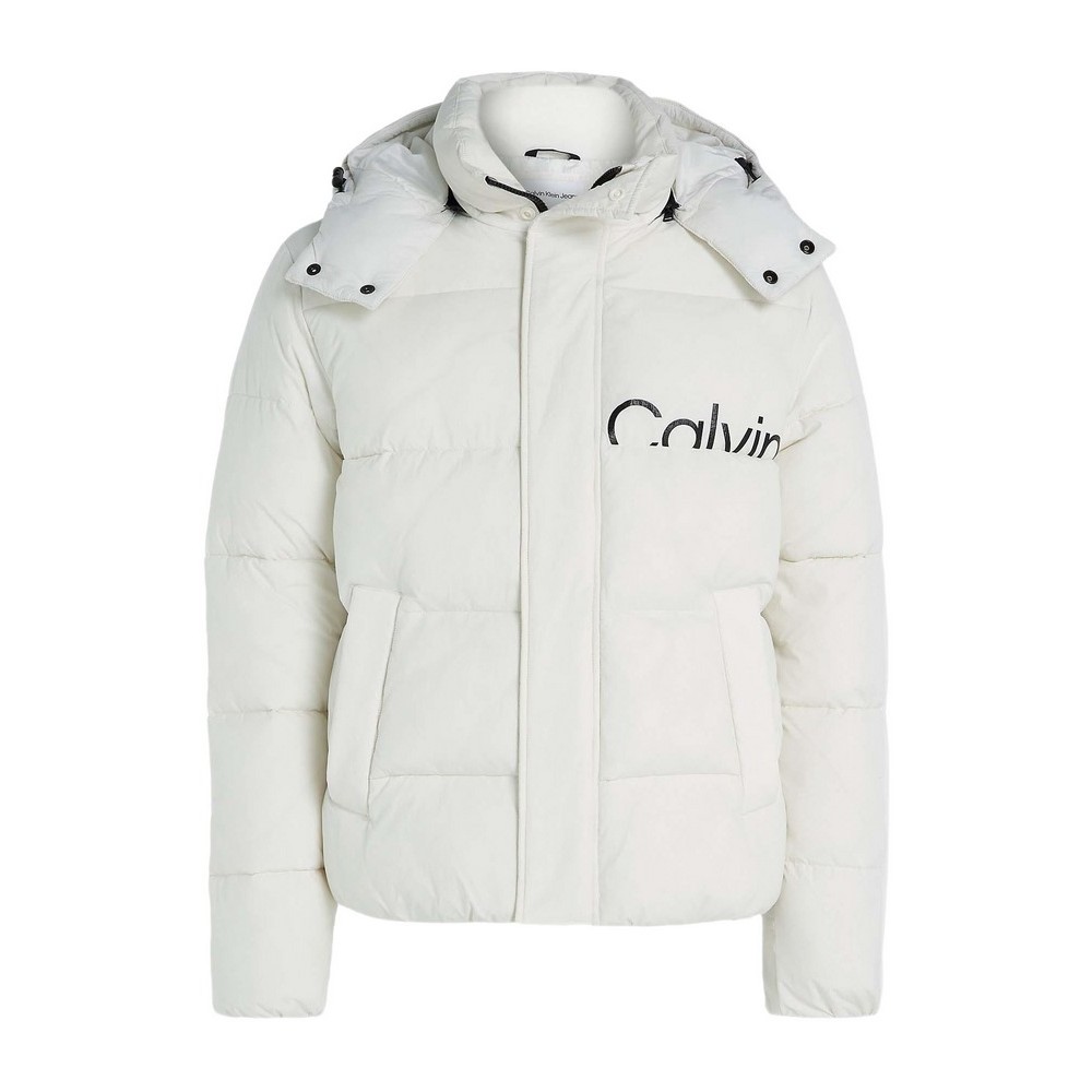 CALVIN KLEIN JEANS ESSENTIALS NON DOWN JACKET ΜΠΟΥΦΑΝ ΑΝΔΡΙΚΟ IVORY