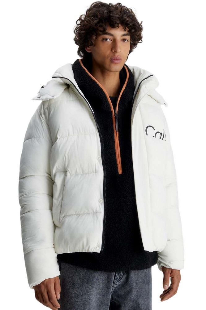 CALVIN KLEIN JEANS ESSENTIALS NON DOWN JACKET ΜΠΟΥΦΑΝ ΑΝΔΡΙΚΟ IVORY