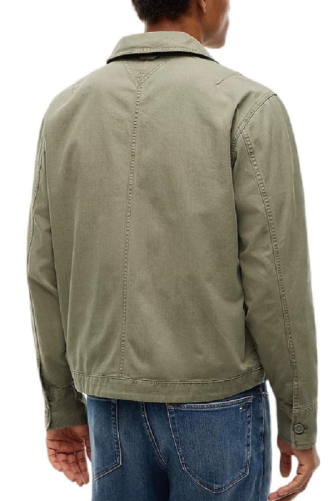 TOMMY JEANS ESSENTIAL OVERSHIRT ΠΟΥΚΑΜΙΣΟ ΑΝΔΡΙΚΟ MILITARY GREEN