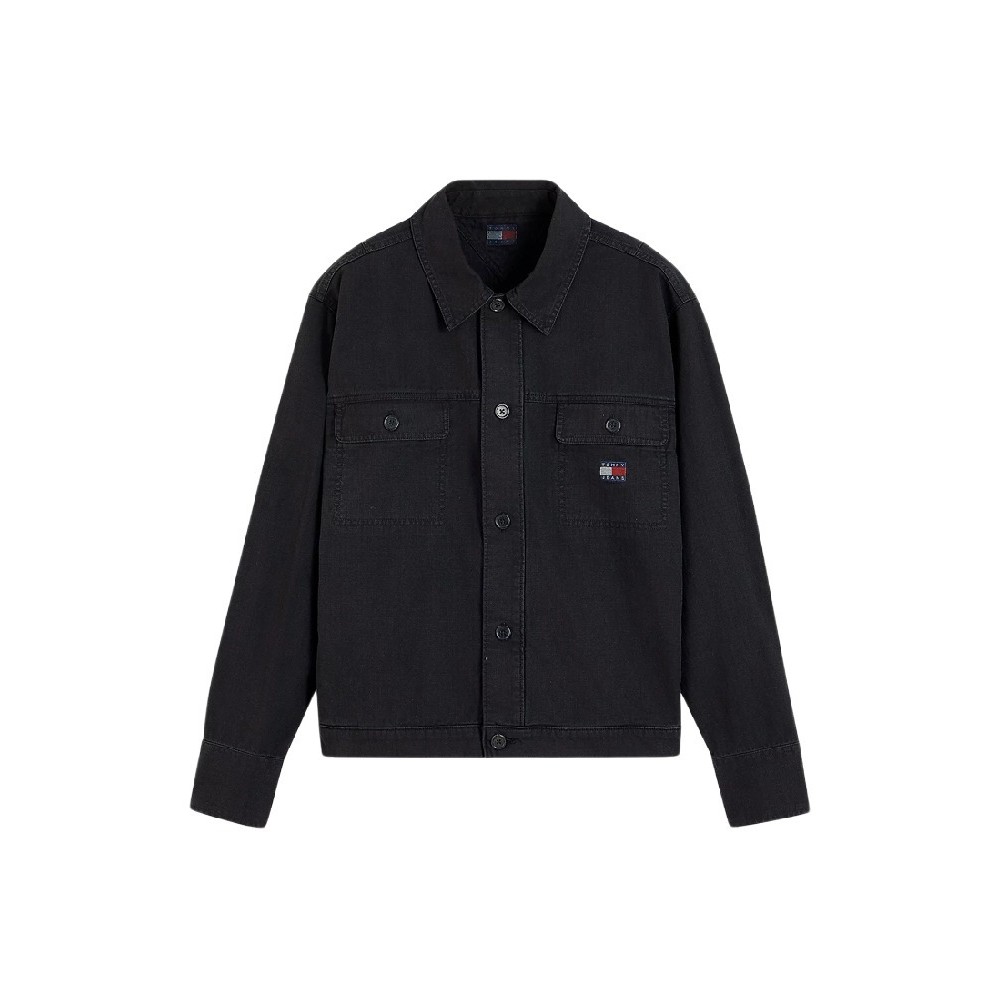 TOMMY JEANS ESSENTIAL OVERSHIRT ΠΟΥΚΑΜΙΣΟ ΑΝΔΡΙΚΟ BLACK