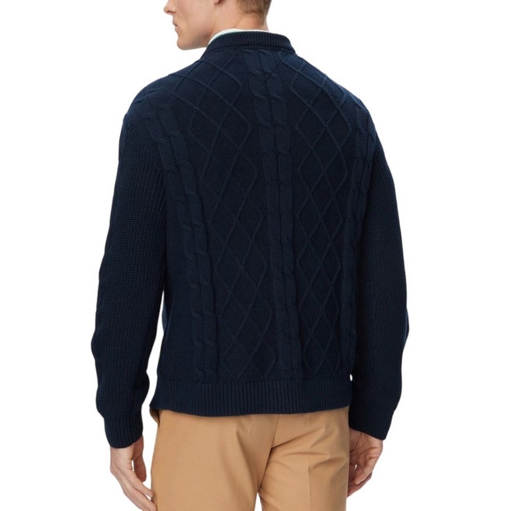 TOMMY JEANS REG CLASSIC FLAG CABLE SWTR ΠΛΕΚΤΗ ΜΠΛΟΥΖΑ ΑΝΔΡΙΚΗ NAVY