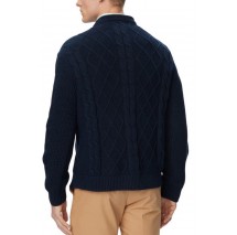 TOMMY JEANS REG CLASSIC FLAG CABLE SWTR ΠΛΕΚΤΗ ΜΠΛΟΥΖΑ ΑΝΔΡΙΚΗ NAVY