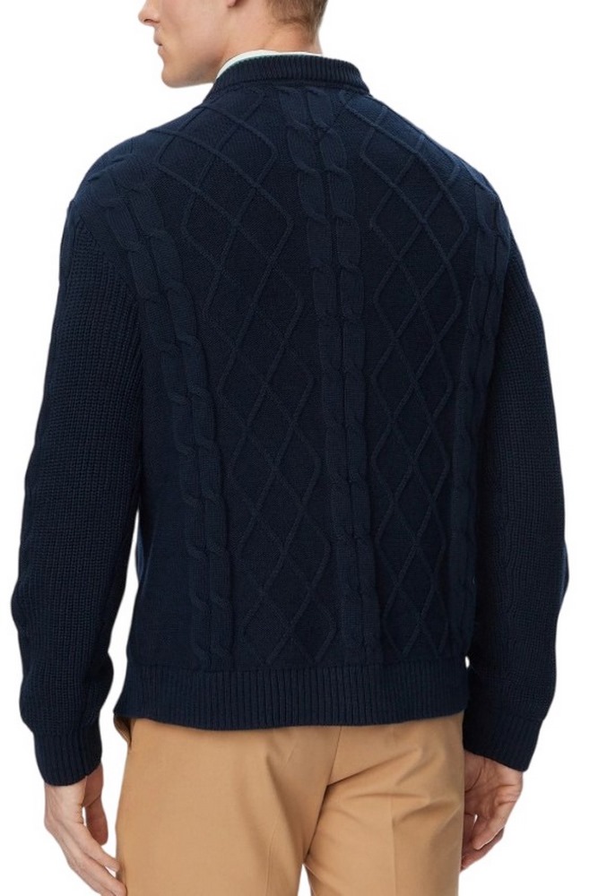 TOMMY JEANS REG CLASSIC FLAG CABLE SWTR ΠΛΕΚΤΗ ΜΠΛΟΥΖΑ ΑΝΔΡΙΚΗ NAVY