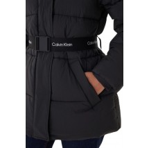 CALVIN KLEIN JEANS BELTED MIDWEIGHT PUFFER ΜΠΟΥΦΑΝ ΓΥΝΑΙΚΕΙΟ BLACK