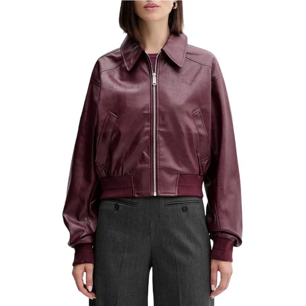CALVIN KLEIN JEANS A-CRPPD CRNKL FX LTH ΜΠΟΥΦΑΝ ΓΥΝΑΙΚΕΙΟ BORDEAUX