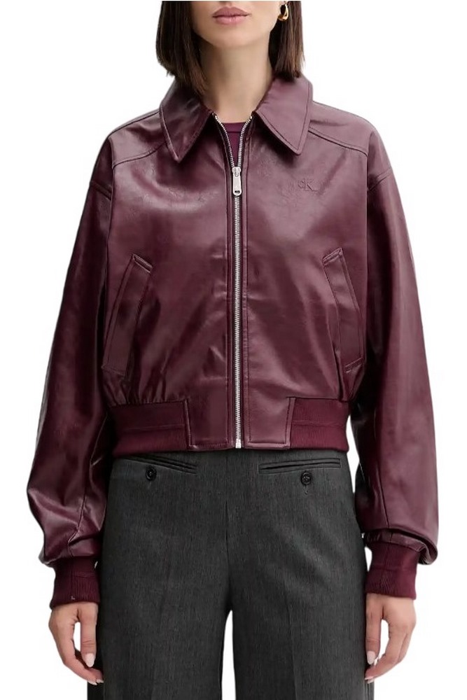 CALVIN KLEIN JEANS A-CRPPD CRNKL FX LTH ΜΠΟΥΦΑΝ ΓΥΝΑΙΚΕΙΟ BORDEAUX