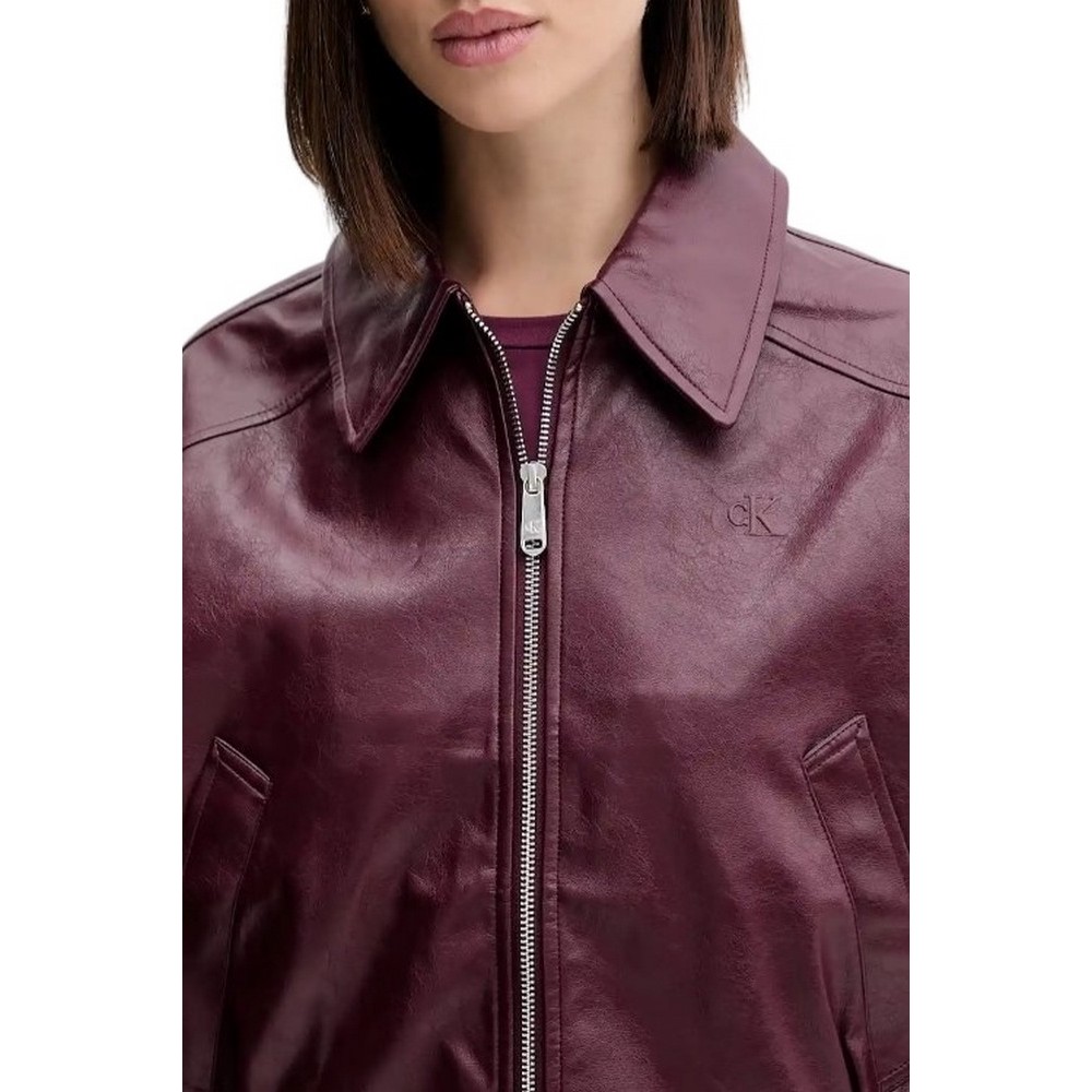 CALVIN KLEIN JEANS A-CRPPD CRNKL FX LTH ΜΠΟΥΦΑΝ ΓΥΝΑΙΚΕΙΟ BORDEAUX
