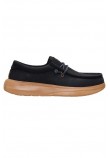 HEY DUDE WALLY COMF FULL GRAIN LATHER ΠΑΠΟΥΤΣΙ ΑΝΔΡΙΚΟ BLACK