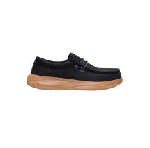 HEY DUDE WALLY COMF FULL GRAIN LATHER ΠΑΠΟΥΤΣΙ ΑΝΔΡΙΚΟ BLACK