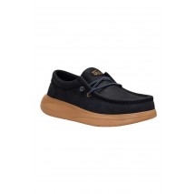 HEY DUDE WALLY COMF FULL GRAIN LATHER ΠΑΠΟΥΤΣΙ ΑΝΔΡΙΚΟ BLACK