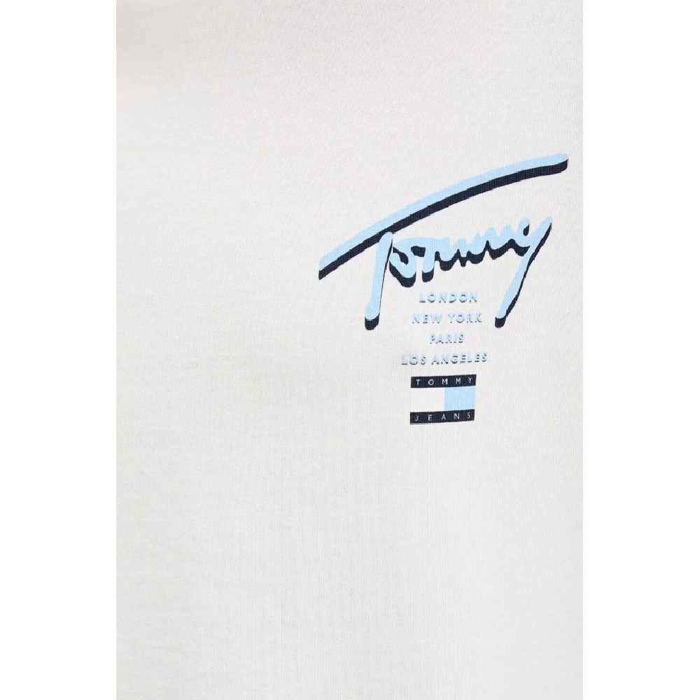 TOMMY JEANS REG SIGNATURE CITY TEE T-SHIRT ΜΠΛΟΥΖΑ ΑΝΔΡΙΚΗ OFF WHITE