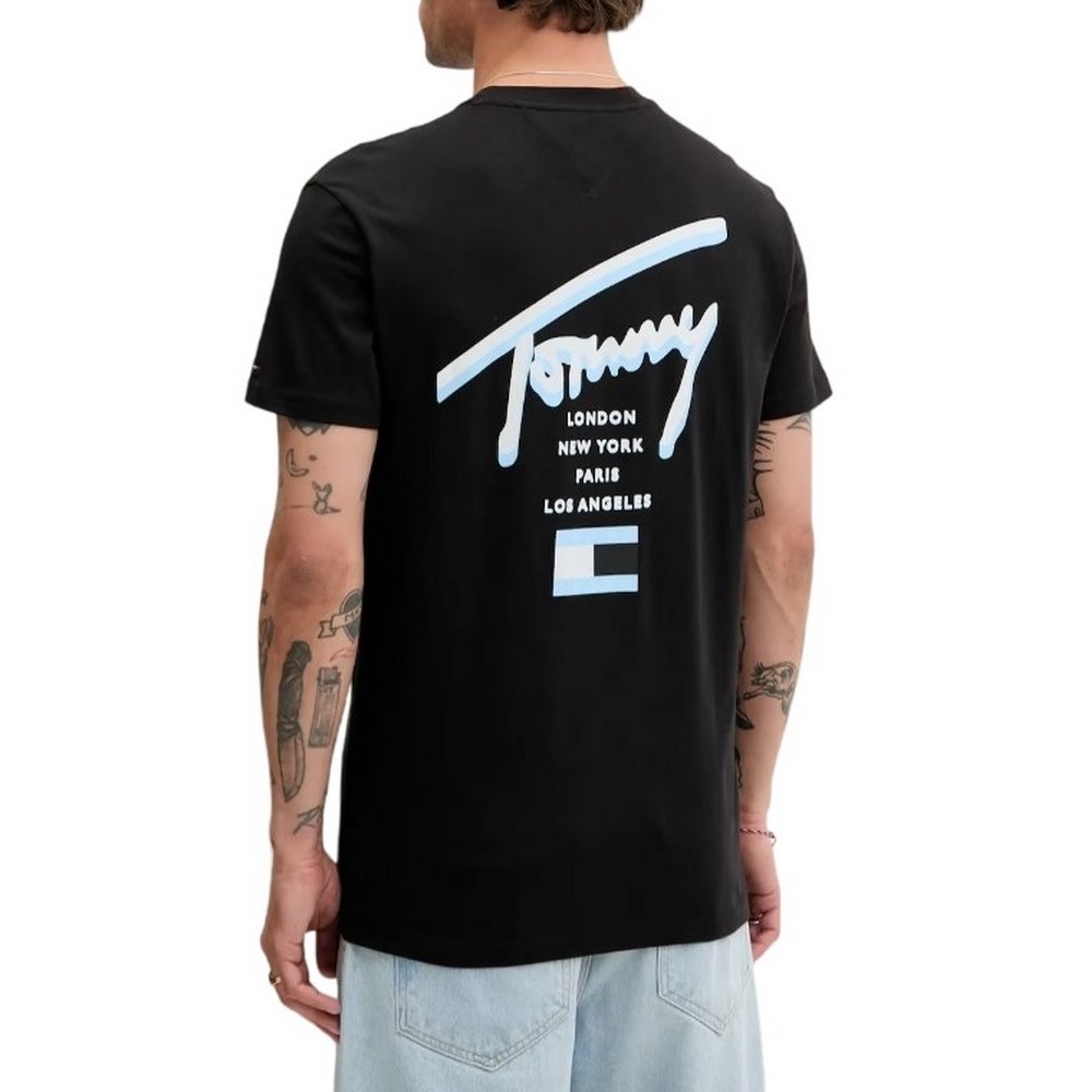 TOMMY JEANS REG SIGNATURE CITY TEE T-SHIRT ΜΠΛΟΥΖΑ ΑΝΔΡΙΚΗ BLACK