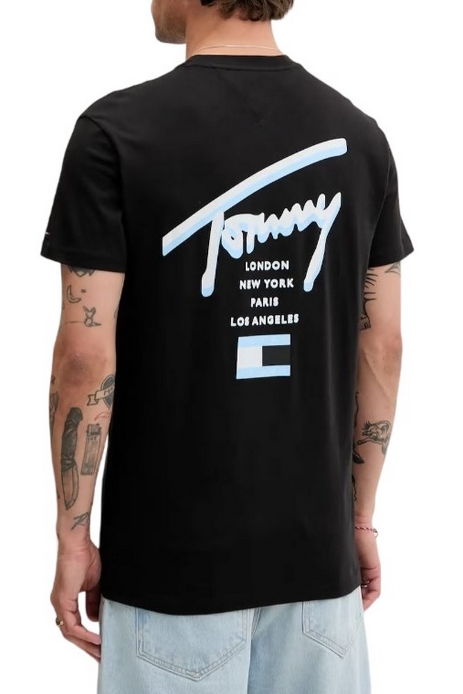 TOMMY JEANS REG SIGNATURE CITY TEE T-SHIRT ΜΠΛΟΥΖΑ ΑΝΔΡΙΚΗ BLACK
