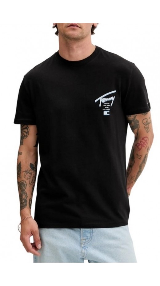 TOMMY JEANS REG SIGNATURE CITY TEE T-SHIRT ΜΠΛΟΥΖΑ ΑΝΔΡΙΚΗ BLACK