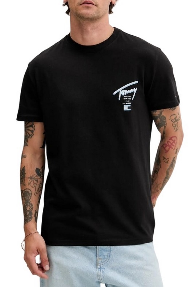 TOMMY JEANS REG SIGNATURE CITY TEE T-SHIRT ΜΠΛΟΥΖΑ ΑΝΔΡΙΚΗ BLACK