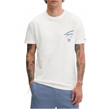 TOMMY JEANS REG SIGNATURE CITY TEE T-SHIRT ΜΠΛΟΥΖΑ ΑΝΔΡΙΚΗ OFF WHITE