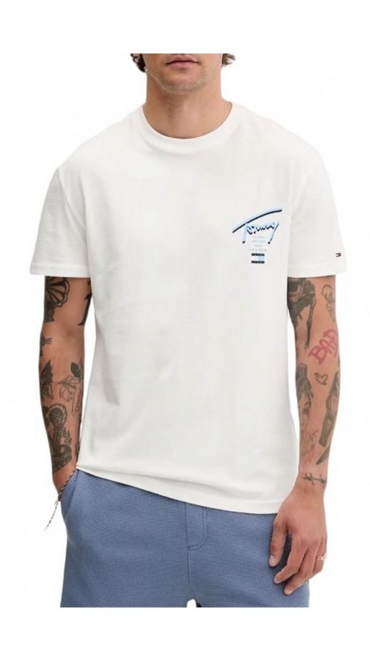 TOMMY JEANS REG SIGNATURE CITY TEE T-SHIRT ΜΠΛΟΥΖΑ ΑΝΔΡΙΚΗ OFF WHITE