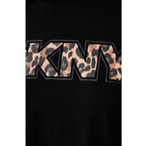 DKNY LEOPARD LOGO T-SHIRT ΜΠΛΟΥΖΑ ΓΥΝΑΙΚΕΙΑ BLACK