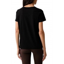 DKNY LEOPARD LOGO T-SHIRT ΜΠΛΟΥΖΑ ΓΥΝΑΙΚΕΙΑ BLACK